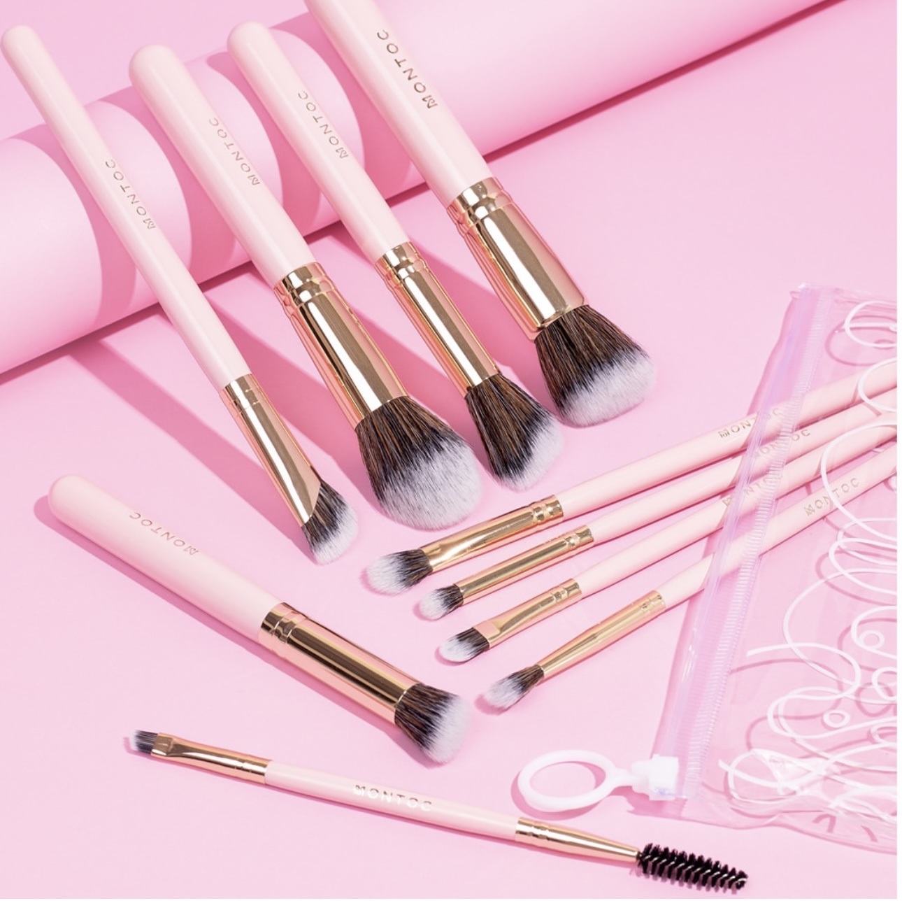 Metalico Set Brochas Para Maquillaje Por Mayoreo Brochas Color